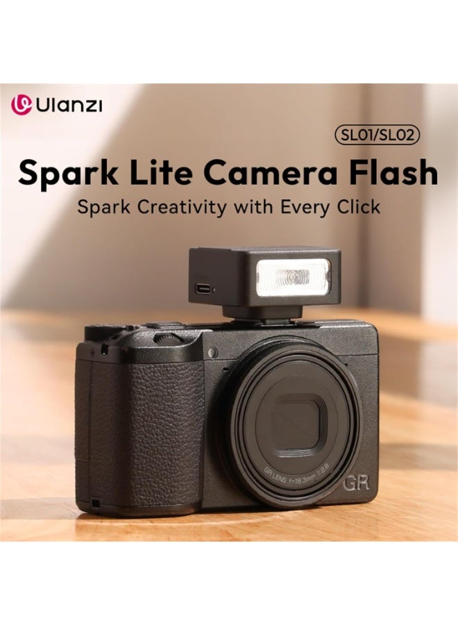 Ulanzi ULANZI SL01 Mini Camera Flash, GN8 6500K Camera Speedlite Flashes, 4 Power Levels (1/8~1/1), Mini Manual Flash, Single Contact Hot Shoe for Nikon, Sony, Fujifilm, Panasonic Cameras - Image 2