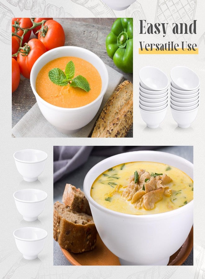 Tioncy 36 Pieces 10 oz Melamine Bowls Set Dessert Bowls Unbreakable White Soup Bowls Melamine Salad Bowls for Pasta Cereal Soup Dishwasher Safe - Image 3