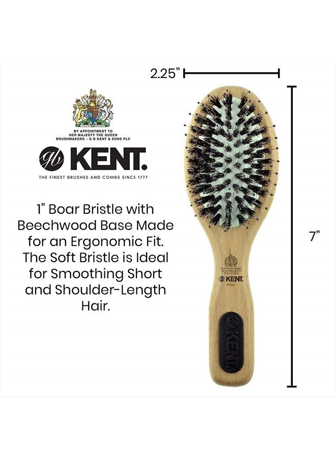 KENT فرشاة شعر صغيرة/سفر من كينت برسز مثالية للمدى PF02 مزيج من شعر الخنزير والنايلون - Image 2