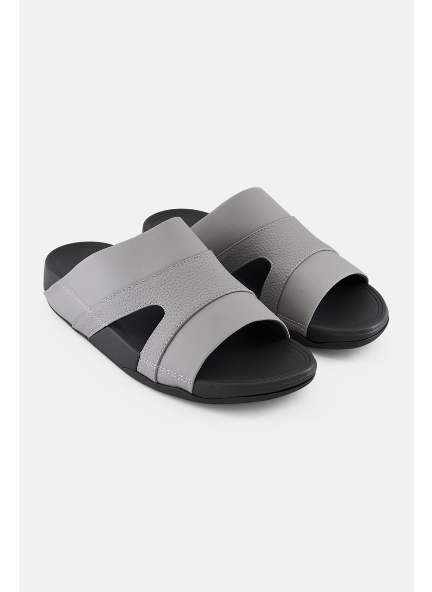 English Laundry Men Slip On Arabic Sandals, Grey  - Image 1