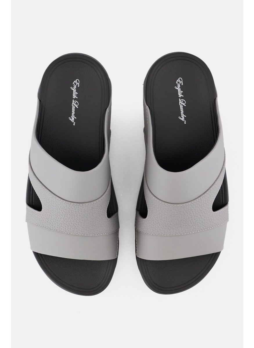 English Laundry Men Slip On Arabic Sandals, Grey  - Image 4
