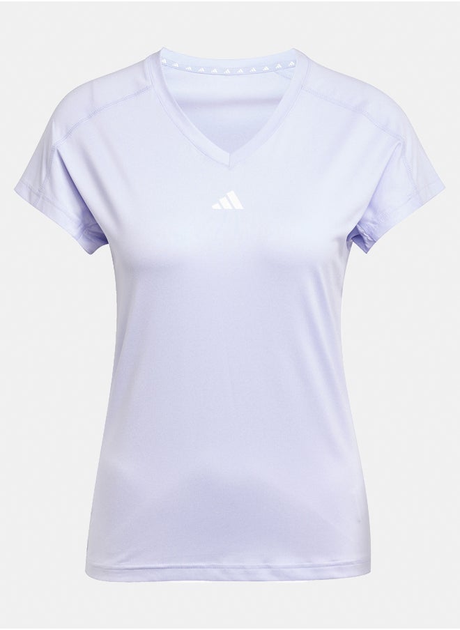 Adidas - AEROREADY Train Essentials Minimal Branding V-Neck T-Shirt - Image 1