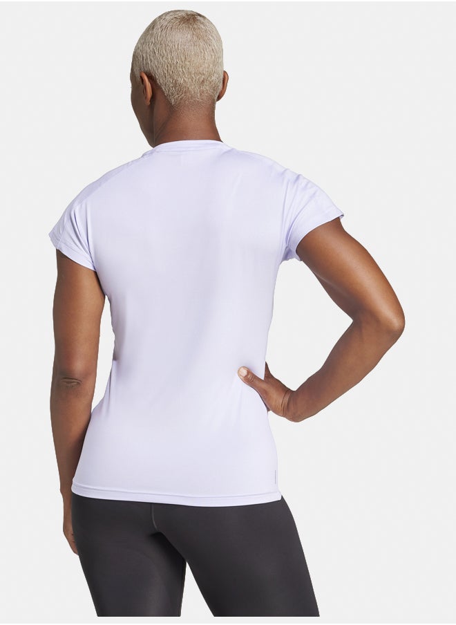 Adidas - AEROREADY Train Essentials Minimal Branding V-Neck T-Shirt - Image 1