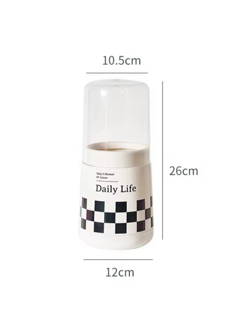 Generic Cutlery Holder with Cover and Inner Strainer - Jumbo Size, 24 cm Height BK  - Image 3