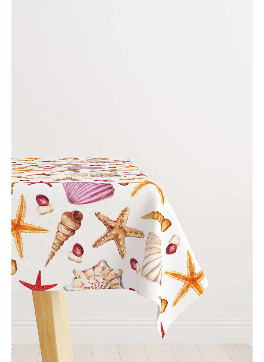 كانغو هوم Red Orange Marine Patterned Digital Printed Tablecloth OTYK818-MS