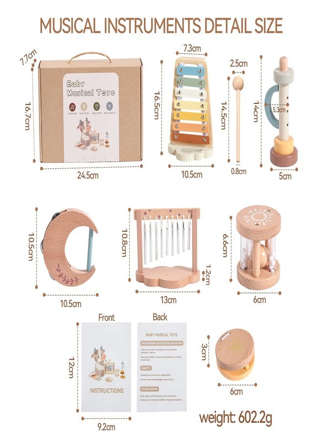بروميس بيبي مجموعة أدوات موسيقية إكسيليفون خشبية من بروميس بيب للأطفال، جرس خشخيشة مونتيسوري سحابة موسيقى إيقاعية للأطفال الصغار، هدايا عيد الميلاد للأولاد والبنات من سن 3 سنوات فما فوق - Image 4