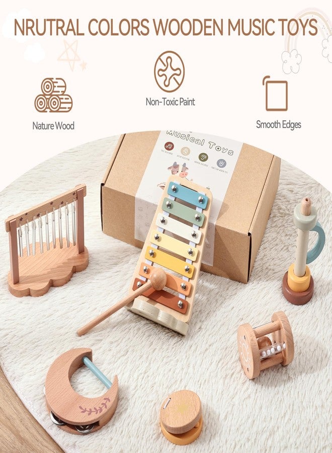 بروميس بيبي مجموعة أدوات موسيقية إكسيليفون خشبية من بروميس بيب للأطفال، جرس خشخيشة مونتيسوري سحابة موسيقى إيقاعية للأطفال الصغار، هدايا عيد الميلاد للأولاد والبنات من سن 3 سنوات فما فوق - Image 5