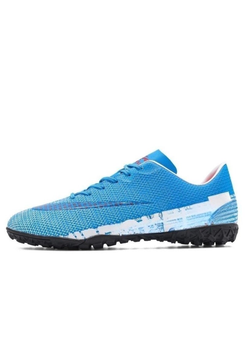 Loquat - Football Shoes Men's Teenager Training TF Broken Nails Primary School Sports Shoes Blue - Image 1