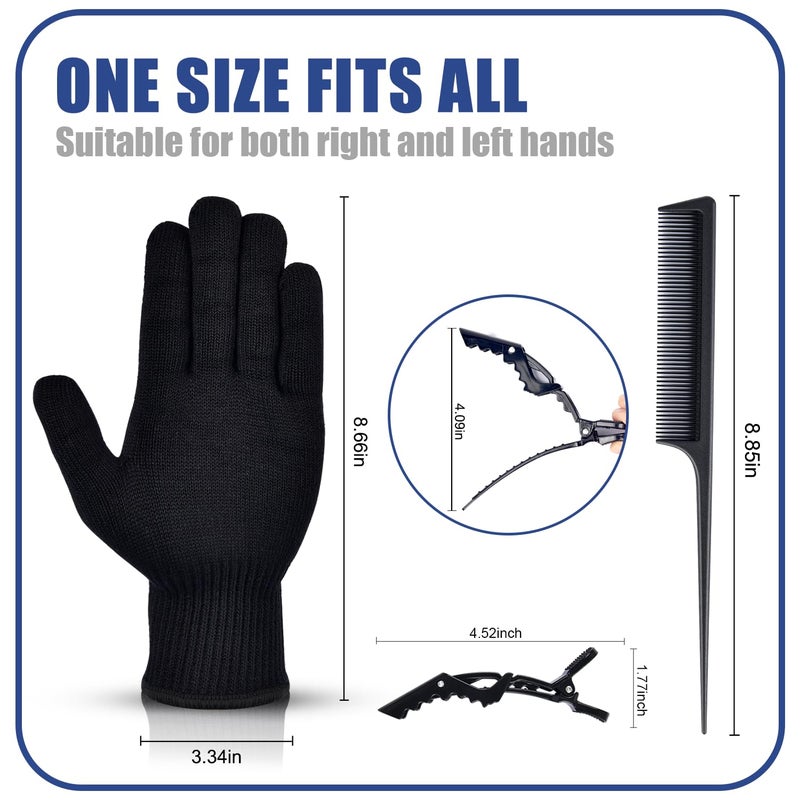 IKOCO Heat Proof Medium Glove Mitts for Hair Styling - 2Pcs for Flat Iron, Curling Wand, and Hot-Air Brushes - Image 2