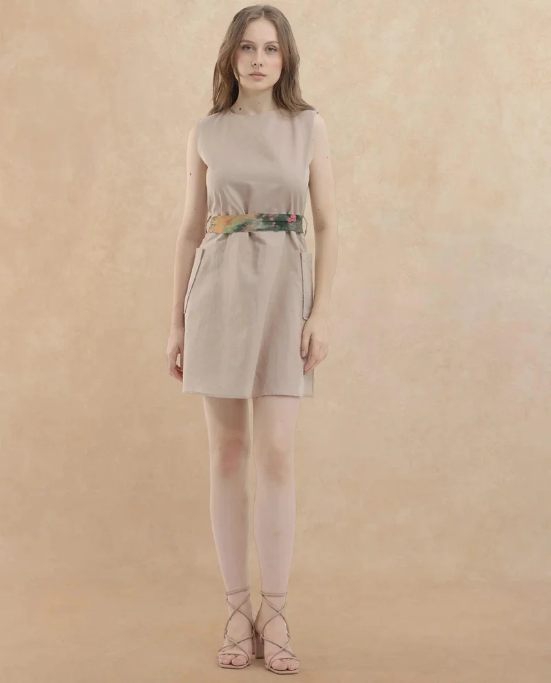 Rareism Rareism Womens Felix Light Beige Dress Sleeveless Solid