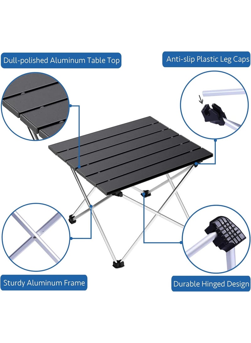 FDTY Portable Camping Table with Aluminum Table Top, Folding Beach Table Easy to Carry, Prefect for Outdoor, Picnic, BBQ, Cooking, Festival, Beach, Home Use - Image 3
