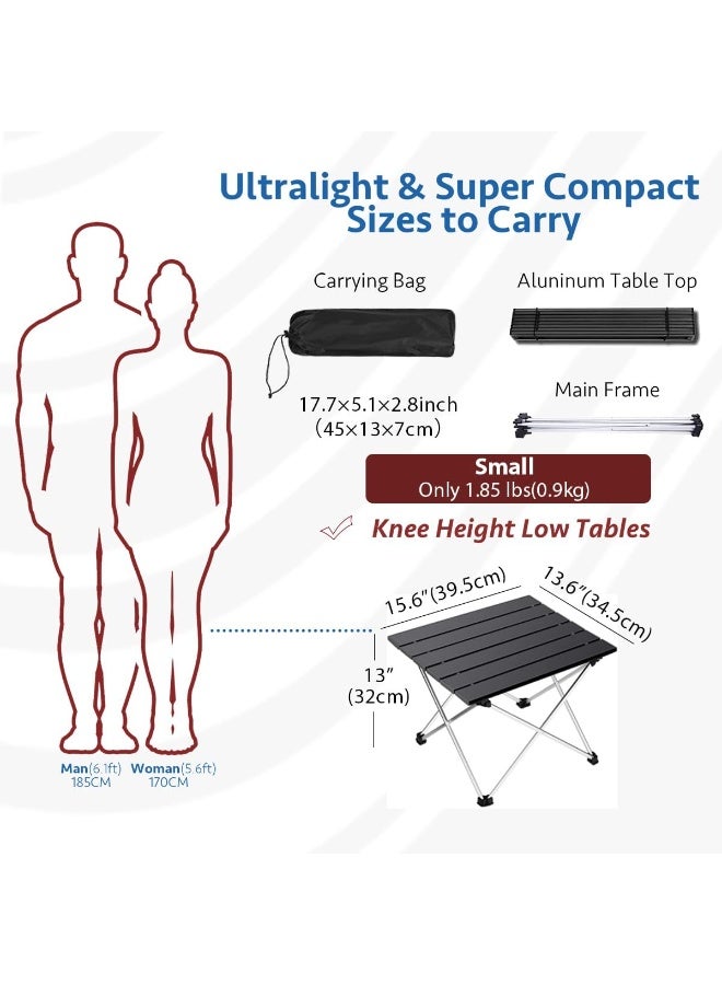 FDTY Portable Camping Table with Aluminum Table Top, Folding Beach Table Easy to Carry, Prefect for Outdoor, Picnic, BBQ, Cooking, Festival, Beach, Home Use - Image 4