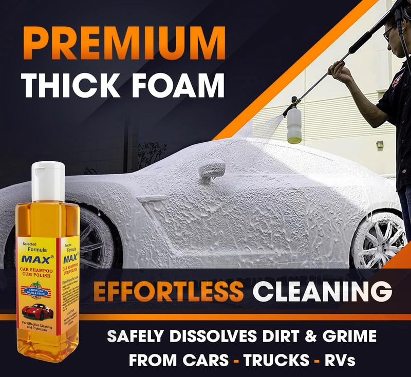 MAX Complete Car Care Kit - STANDARD (Pack of 5 Items of 200 ML Each, 1 Pc Microfiber Cloth 350 GSM, 3 Pcs Foam Applicators and 1 Pc Leather Keychain) for Car Cleaning, Washing, Conditioning and Polishing - Image 4