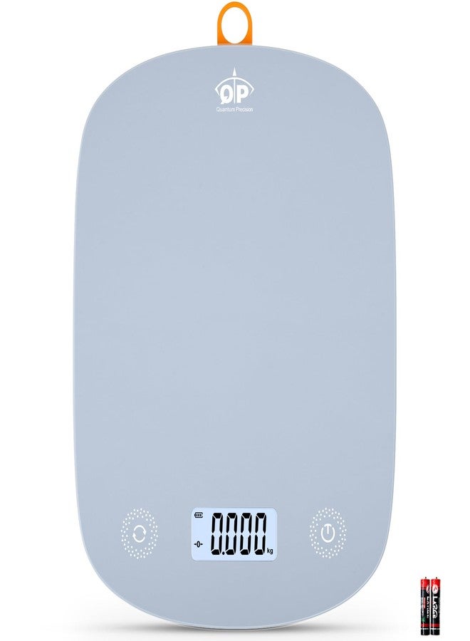 QP Digital Food Scale, 11lb Digital Kitchen Scale, 1g High Accuracy Meat Scale, 6 Units, Cooking Scale with Hook, Ultra Slim Kitchen Weight Scale, Touch Control, Tare Function, Auto Off, LCD Display - Image 1