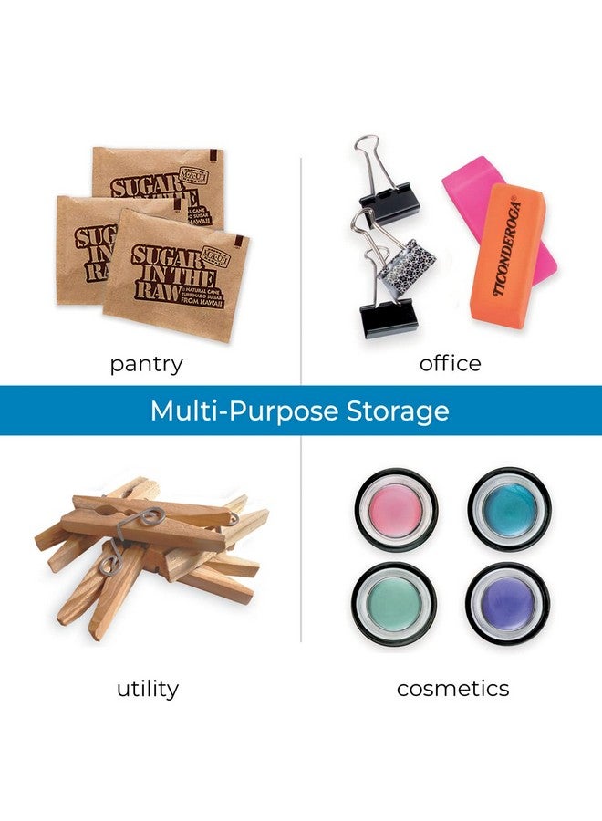 إنترديزاين منظم بلاستيكي من آي ديزاين، حاويات تخزين للمطبخ للسكر والملح والفلفل والمحليات وأكياس الشاي والتوابل، من مجموعة لينوس، 2.25 × 9 × 2 بوصة، شفاف - Image 5