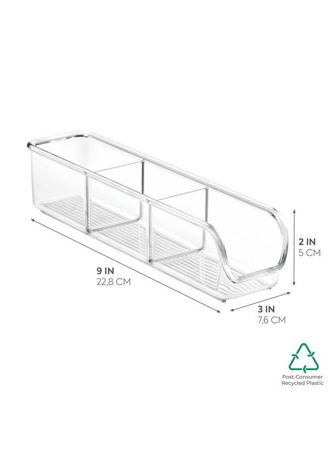 إنترديزاين منظم بلاستيكي من آي ديزاين، حاويات تخزين للمطبخ للسكر والملح والفلفل والمحليات وأكياس الشاي والتوابل، من مجموعة لينوس، 2.25 × 9 × 2 بوصة، شفاف - Image 2