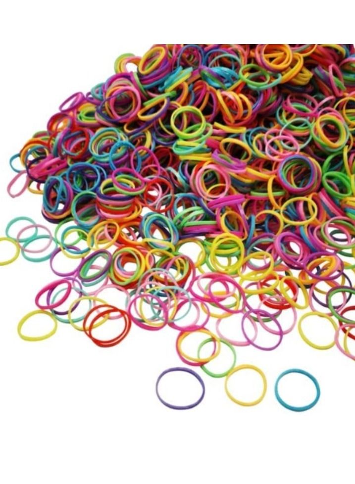 Generic 1200 Mini Rubber Bands Thick Soft Elastic Colorful - Image 1