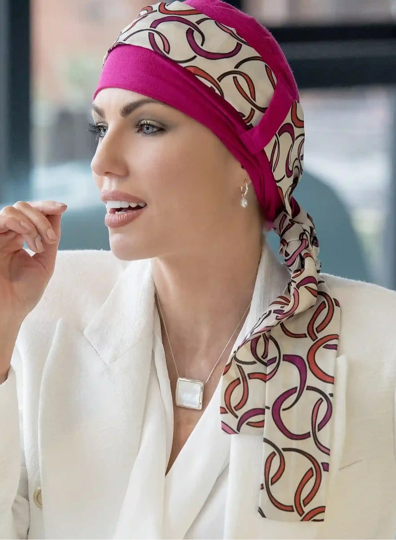 Rung Yanna Purple Cerchio Elegant Scarf for Women - Image 4
