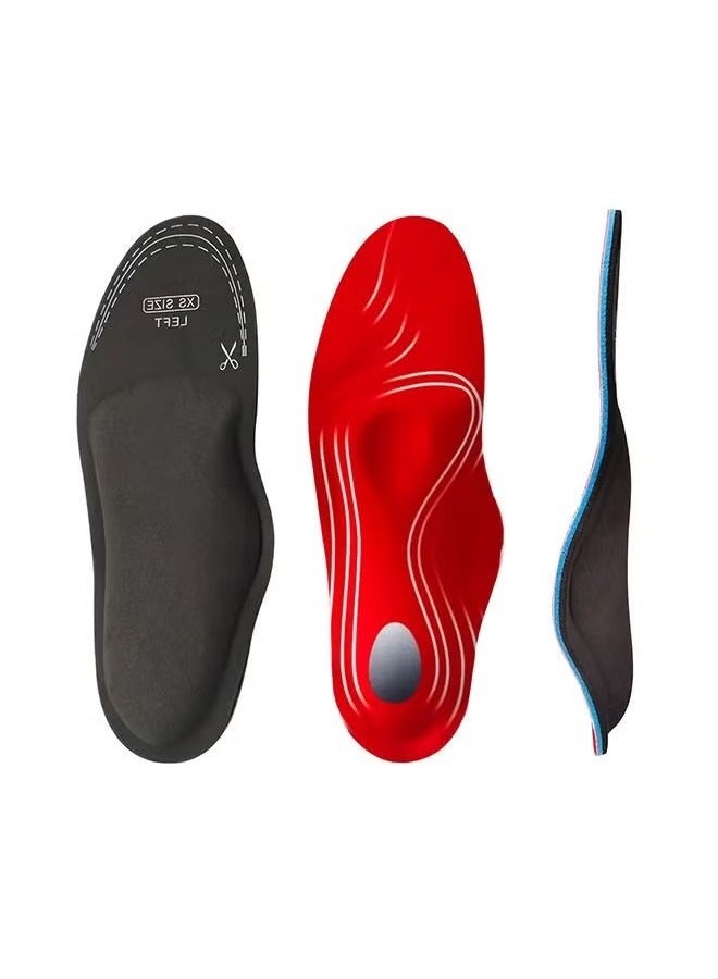 Arch Support Orthotic Insoles,Soft Plantar Fasciitis Insoles, Shock Absorption Cushioning Shoes Insoles for Flat Feet Heel Spurs Foot Pain overpronation for Men Women(L 44-45) - Image 2
