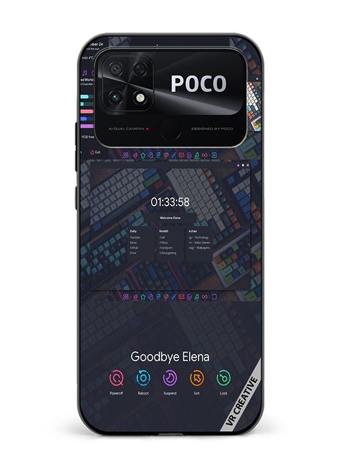 VR CREATIVE Protective Case Cover For Xiaomi Poco C40 Goodbye Elena Design Multicolour - Image 1