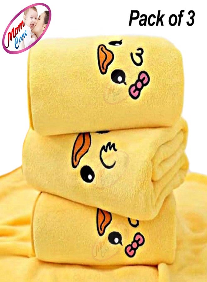 MOM CARE Baby Face Towels, Extra Soft Reusable Napkins for Newborn, Infants,Toddlers & Adults in Pack of 6 Yellow - Image 2