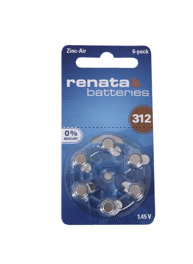 ريناتا بطارية Renata 312 Hearing Aid Battery لسماعات الأذن 1.45 فولت – عبوة 10 شرائط - Image 3