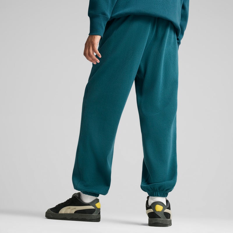 PUMA CLASSICS+ Mens Green Relaxed Sweatpants - Image 4