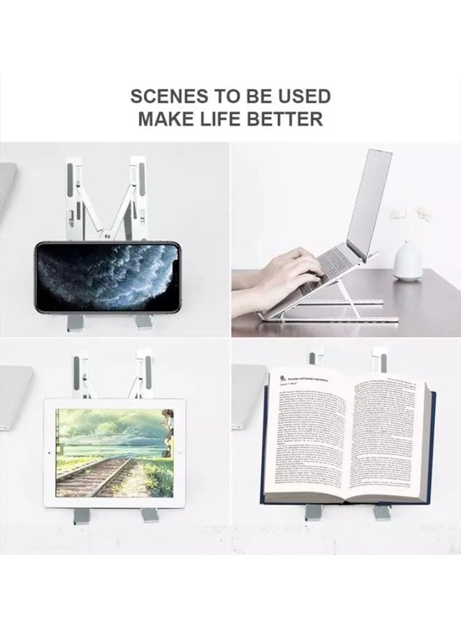Adjustable Laptop Stand, Portable Aluminium Laptop Riser Laptop Holder for Desk, Foldable Ventilated Cooling Computer Support Stand for Apple MacBook Pro/Air, HP, Sony, Dell, Notebook Stand and more. - Image 3