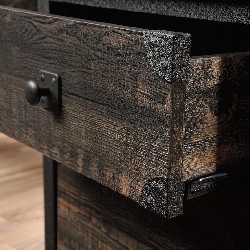 SAUDER Steel River File Pedestal, L: 20.87" x W: 23.86" x H: 26.58", Carbon Oak Finish - Image 5