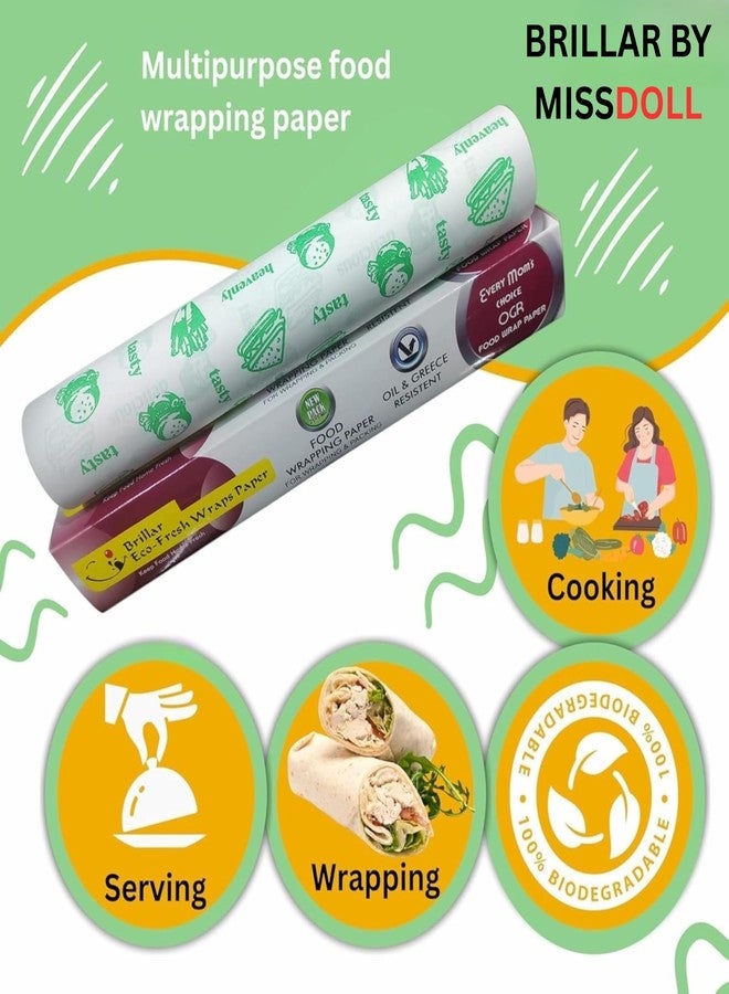 BRILLAR Butter Paper Roll by BRILLAR for Kitchen Food Wrap - Premium Non-Stick Butter Wrapping Paper | Greaseproof, Heat-Resistant Parchment for Kitchen Food Wrap & Oil Absorption (30 MTR) - Image 2