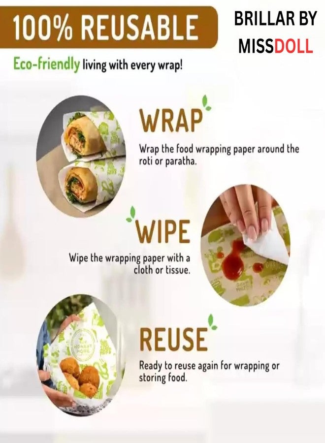 BRILLAR Butter Paper Roll by BRILLAR for Kitchen Food Wrap - Premium Non-Stick Butter Wrapping Paper | Greaseproof, Heat-Resistant Parchment for Kitchen Food Wrap & Oil Absorption (30 MTR) - Image 3