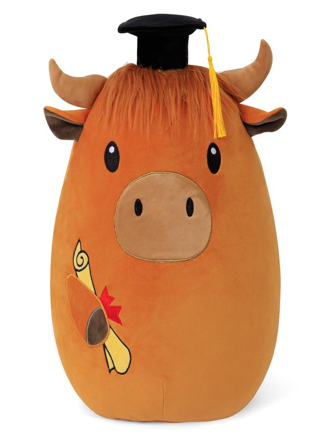 OurHonor Class of 2026 18in Graduation Stuffed Animal with Cap, Fringe & Diploma, Grad Gifts for Preschool, Kindergarten, Elementary, High School(Highland Cow) - Image 1