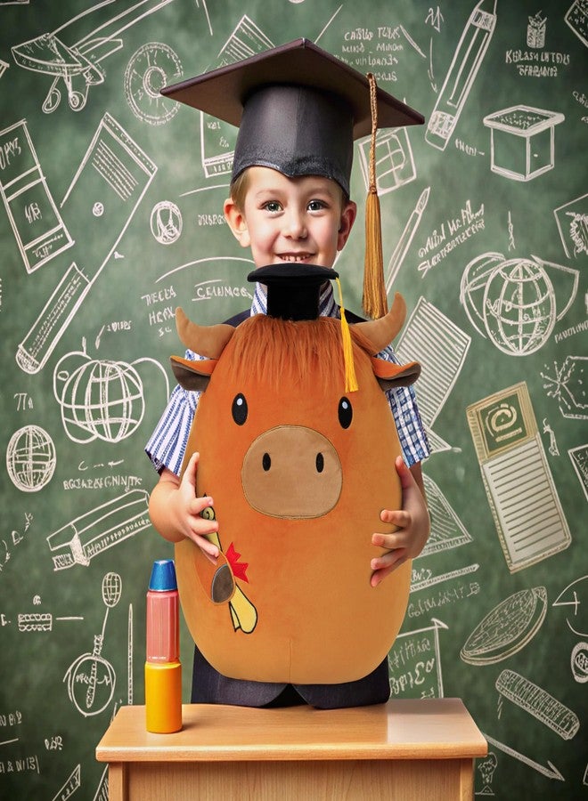 OurHonor Class of 2026 18in Graduation Stuffed Animal with Cap, Fringe & Diploma, Grad Gifts for Preschool, Kindergarten, Elementary, High School(Highland Cow) - Image 3