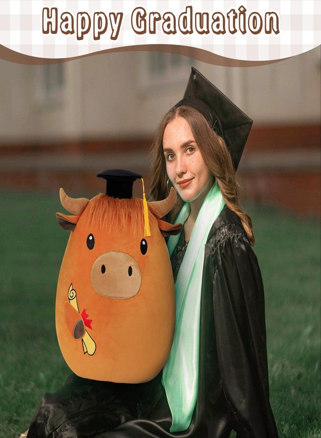 OurHonor Class of 2026 18in Graduation Stuffed Animal with Cap, Fringe & Diploma, Grad Gifts for Preschool, Kindergarten, Elementary, High School(Highland Cow) - Image 4