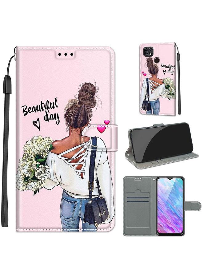 Green Tiger - For ZTE Blade 20 Smart Voltage Coloured Drawing Magnetic Clasp Horizontal Flip PU Leather Case with Holder & Card Slots(C09 Hug Flower) - Image 1