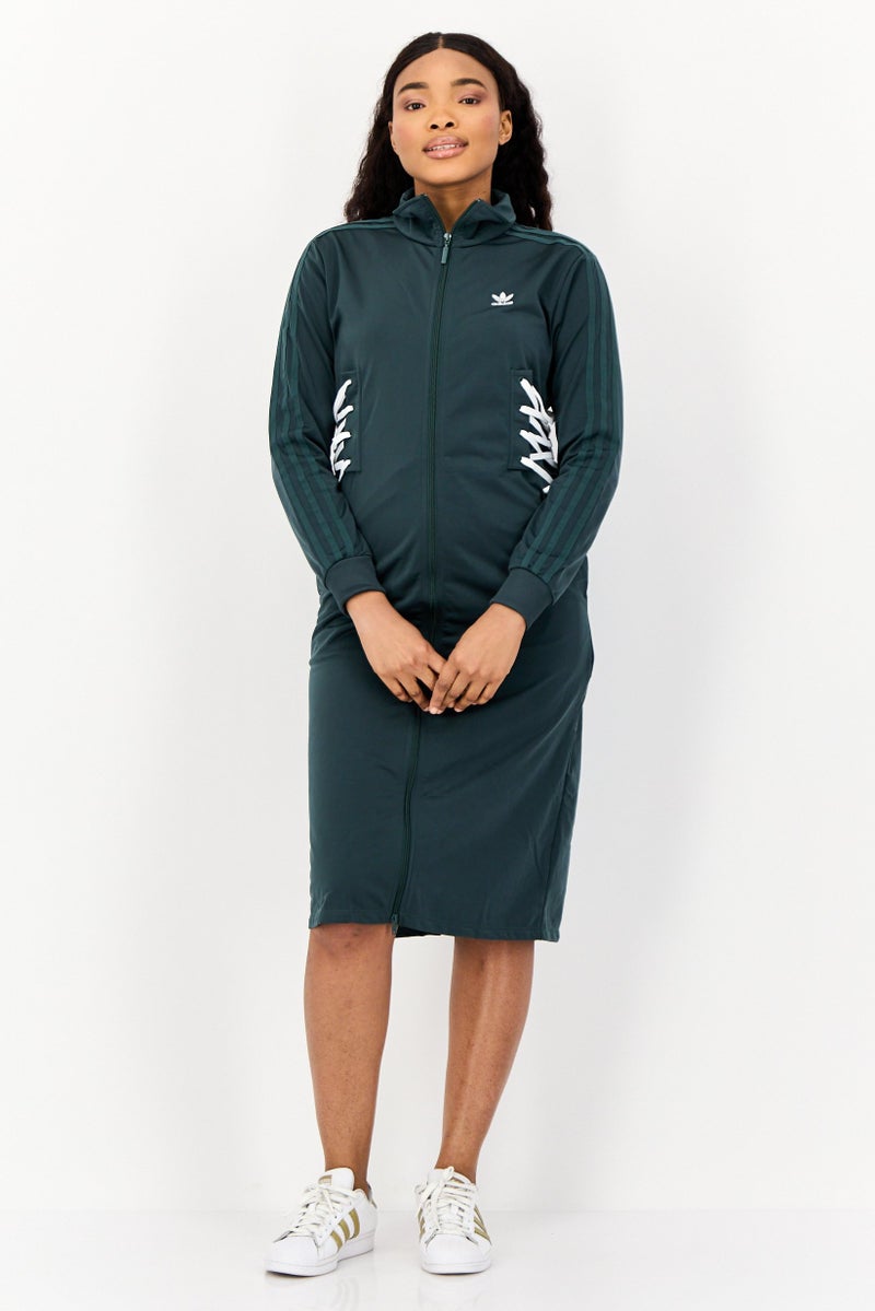 adidas Originals Women Sportswear Fit Outdoor Dress, Green  - Image 4