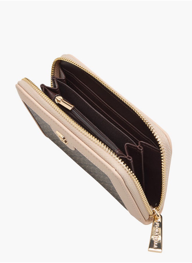 Flora Bella By Shoexpress Monogram Print Zip Around Wallet  - Image 5