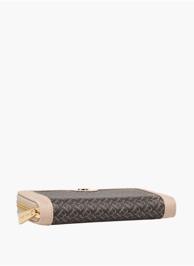 Flora Bella By Shoexpress Monogram Print Zip Around Wallet  - Image 4