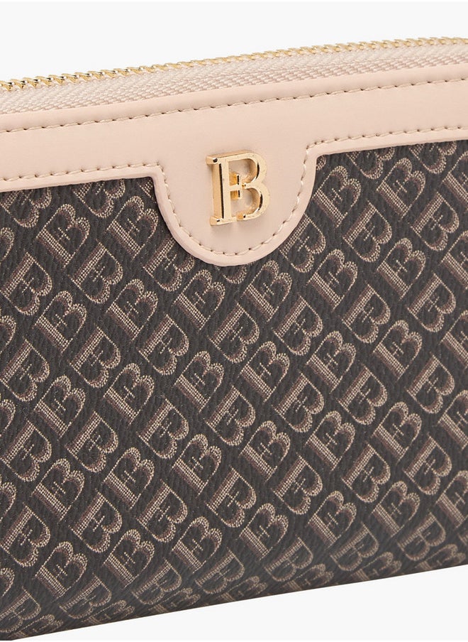Flora Bella By Shoexpress Monogram Print Zip Around Wallet  - Image 3
