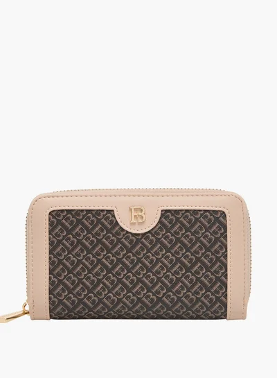 Flora Bella By Shoexpress Monogram Print Zip Around Wallet