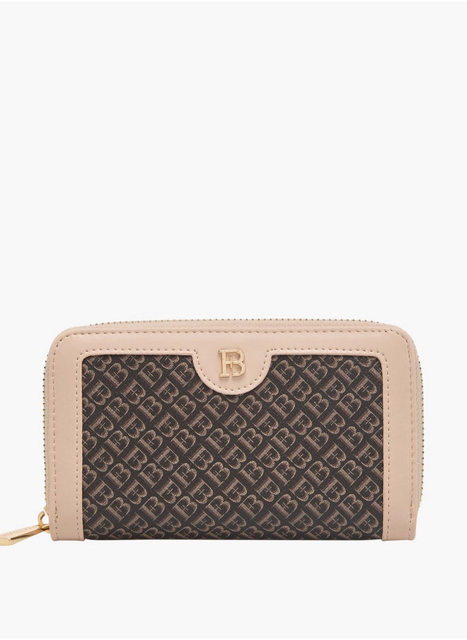 Flora Bella By Shoexpress Monogram Print Zip Around Wallet  - Image 1