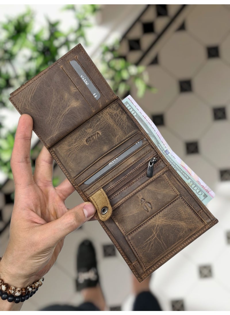 VISSO - 111 Leather Personalized Wallet with Coin Pocket Leather Bag - Image 1