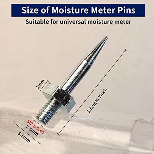 yeload 10 Pieces Replacement Pins for Moisture Meter M2.5-0.45 Pin Thread Moisture Meter Accesorries - Image 2