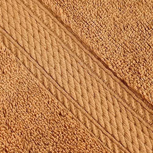 Superior Egyptian Cotton Pile 3 Piece Towel Set, Includes 1 Bath, 1 Hand, 1 Face Towel/Washcloth, Ultra Soft Luxury Towels, Thick Plush Essentials, Guest Bath, Spa, Hotel Bathroom, Rust - Image 3