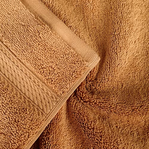 Superior Egyptian Cotton Pile 3 Piece Towel Set, Includes 1 Bath, 1 Hand, 1 Face Towel/Washcloth, Ultra Soft Luxury Towels, Thick Plush Essentials, Guest Bath, Spa, Hotel Bathroom, Rust - Image 4