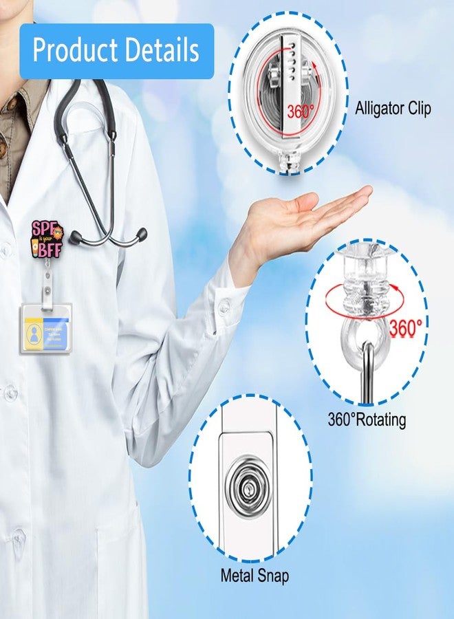 AGMDESIGN SPF is Your BFF Funny Badge Reel for Women Skin Therapist, Retractable ID Holder for Dermatologist Esthetician Skincare Professional, Cute Derm Gifts for Derm Nurse Skincare Lover - Image 3