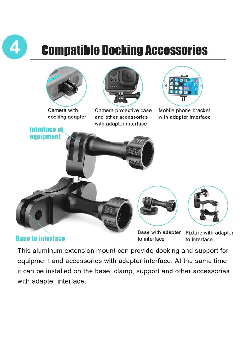 Aluminum Ball Handlebar Mount for GoPro, Camera Clamp Mount Monitor 360° Ballhead Magic Arm Lock Any Direction - Image 2