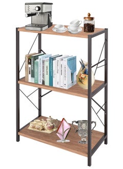 AGD 3 Layer Coffee Table with Storage Shelves for Living Room, Entryway, Sofa, Foyer (Brown)  - Image 1