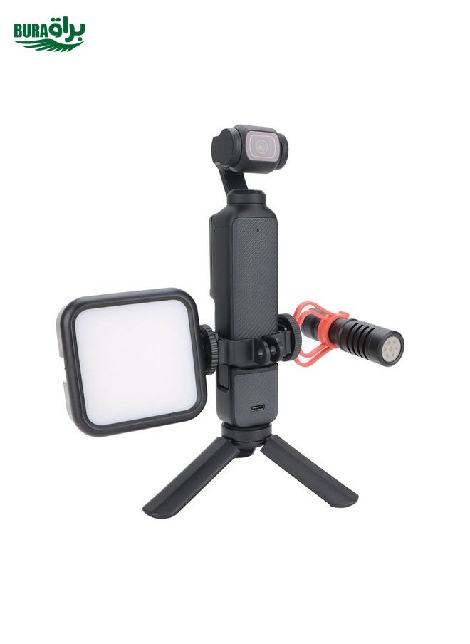BURAQ For DJI OSMO Pocket 3 Expansion Bracket Adapter Gimbal Camera Mounting Bracket Accessories, Style: Expand Bracket+Backpack Clip+Mini Triplet  - Image 2
