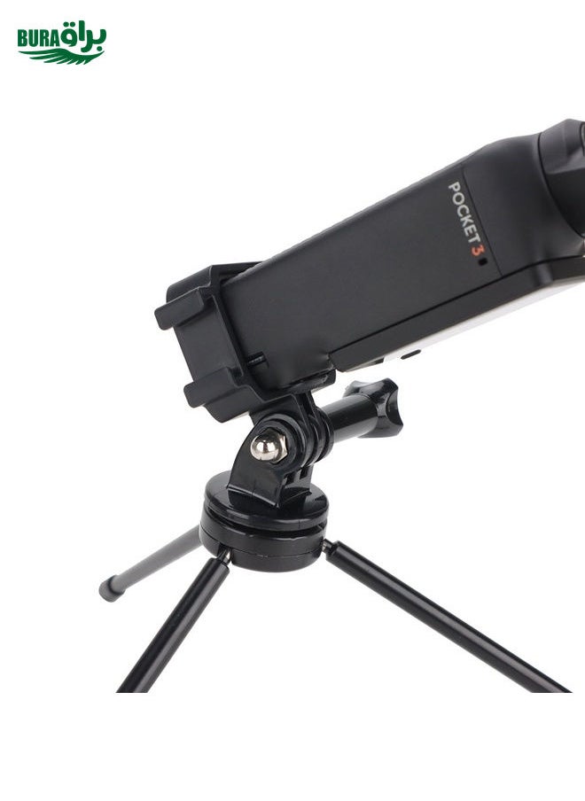 BURAQ For DJI OSMO Pocket 3 Expansion Bracket Adapter Gimbal Camera Mounting Bracket Accessories, Style: Expand Bracket+Backpack Clip+Mini Triplet  - Image 3